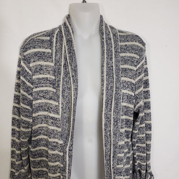 Urban Outfitters Pins and Needles Women Cardigan Sweater Large Open Front Stripe - Picture 3 of 10